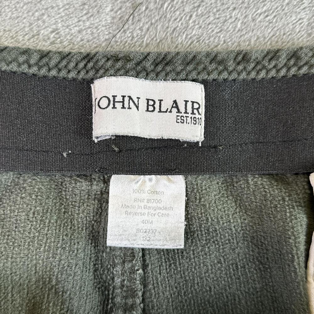 Vintage John Blair Corduroy Pants Mens 40 Olive Green Straight Leg Casual - Picture 3 of 8